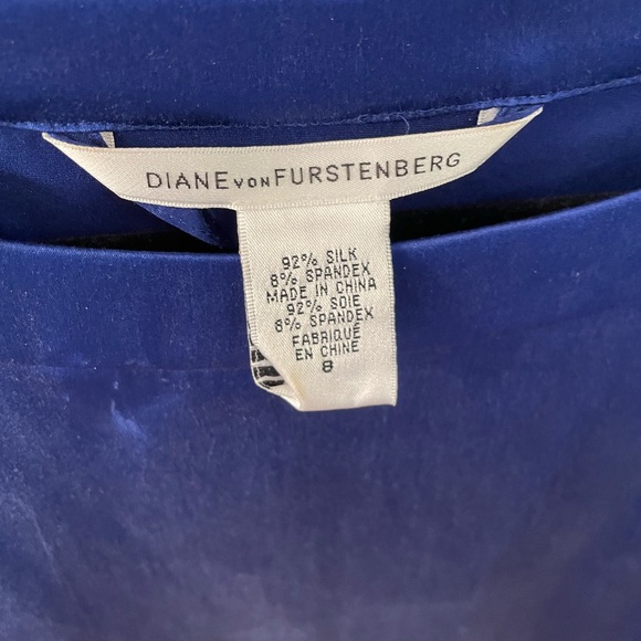Diane von Furstenberg blue silk shift dress size 8 - Picture 2 of 5